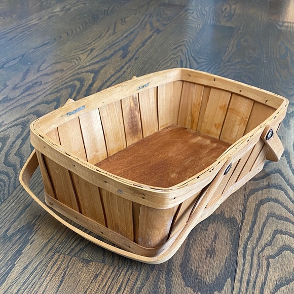Other - Vintage Wooden Basket